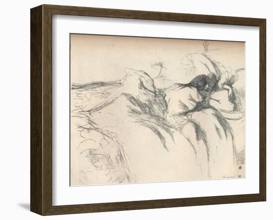 'Woman Waking Up in Bed ', 1896-Henri de Toulouse-Lautrec-Framed Giclee Print