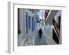 Woman Walking Down an Alley, Mykonos Town, Mykonos, Greece-Doug Pearson-Framed Photographic Print