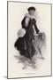 Woman Walking Her Rough Collie Dog in the Winter (Litho)-Harrison Fisher-Mounted Giclee Print