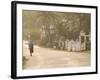 Woman Walking in Sea Mist, Bathsheba, Barbados-Walter Bibikow-Framed Photographic Print