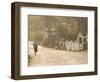 Woman Walking in Sea Mist, Bathsheba, Barbados-Walter Bibikow-Framed Photographic Print