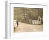 Woman Walking in Sea Mist, Bathsheba, Barbados-Walter Bibikow-Framed Photographic Print