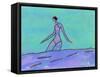 Woman Walking in the Water-Marie Bertrand-Framed Stretched Canvas