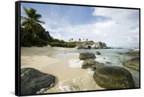 Woman Walking on Beach at the Baths-Macduff Everton-Framed Stretched Canvas