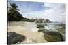 Woman Walking on Beach at the Baths-Macduff Everton-Stretched Canvas