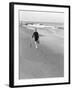 Woman Walking on Beach Leaving Footprints-Philip Gendreau-Framed Photographic Print