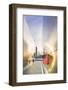 Woman walking through the Empty skies 9/11 memorial in Liberty state park, New York, USA-Jordan Banks-Framed Photographic Print