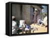 Woman Washing Clothes Outside Shack, Godet, Haiti, Island of Hispaniola-Lousie Murray-Framed Stretched Canvas