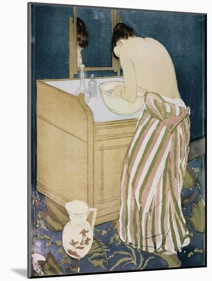 Woman Washing Hands-Mary Cassatt-Mounted Giclee Print