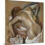 Woman Washing Her Back with a Sponge; Femme S'Epongeant Le Dos-Edgar Degas-Mounted Giclee Print