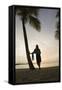 Woman Watching Sunset on Beach-Macduff Everton-Framed Stretched Canvas