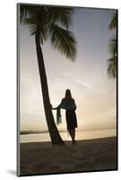 Woman Watching Sunset on Beach-Macduff Everton-Mounted Photographic Print