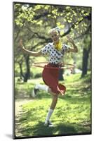 Woman Wearing 1950's Style Fashions Including Polka Dot Blouse and Saddle Shoes-Bill Ray-Mounted Photographic Print