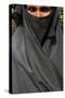 Woman wearing a black Islamic burqa, Bariali, Gazipur, Bangladesh-Godong-Stretched Canvas