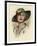 Woman Wearing a Brimmed Hat-null-Framed Art Print