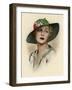 Woman Wearing a Brimmed Hat-null-Framed Art Print