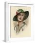 Woman Wearing a Brimmed Hat-null-Framed Art Print