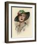 Woman Wearing a Brimmed Hat-null-Framed Art Print