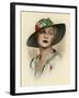 Woman Wearing a Brimmed Hat-null-Framed Art Print