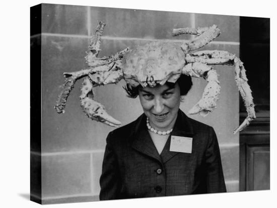 Woman Wearing a Crab Hat at the League of Women Voter's Convention-Robert W^ Kelley-Stretched Canvas