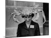 Woman Wearing a Crab Hat at the League of Women Voter's Convention-Robert W^ Kelley-Mounted Photographic Print