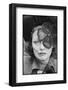 Woman Wearing a Veil with Flower Pattern Placed Strategically over Her Left Eye-Alfred Eisenstaedt-Framed Photographic Print