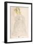 Woman Wearing a Yellow Bonnet and Polka Dot Dress-Leon Bakst-Framed Premium Giclee Print