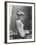 Woman Wearing An Elegant Spiral-Shaped Hat, 1956-The Chelsea Collection-Framed Giclee Print