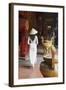 Woman Wearing Ao Dai Dress at Ha Chuong Hoi Quan Pagoda, Cholon, Ho Chi Minh City, Vietnam-Ian Trower-Framed Photographic Print