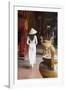 Woman Wearing Ao Dai Dress at Ha Chuong Hoi Quan Pagoda, Cholon, Ho Chi Minh City, Vietnam-Ian Trower-Framed Photographic Print