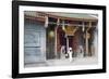 Woman Wearing Ao Dai Dress at Nghia an Hoi Quan Pagoda, Cholon, Ho Chi Minh City, Vietnam-Ian Trower-Framed Photographic Print