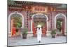 Woman Wearing Ao Dai Dress at Phouc Kien Assembly Hall, Hoi An, Quang Nam, Vietnam, Indochina-Ian Trower-Mounted Photographic Print