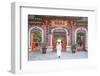 Woman Wearing Ao Dai Dress at Phouc Kien Assembly Hall, Hoi An, Quang Nam, Vietnam, Indochina-Ian Trower-Framed Photographic Print