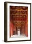 Woman Wearing Ao Dai Dress in Imperial Palace Inside Citadel, Hue, Thua Thien-Hue, Vietnam (Mr)-Ian Trower-Framed Photographic Print