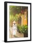 Woman Wearing Ao Dai Dress Walking Along Street, Hoi An, Quang Ham, Vietnam-Ian Trower-Framed Photographic Print