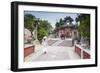 Woman Wearing Ao Dai Dress-Ian Trower-Framed Photographic Print