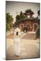 Woman Wearing Ao Dai Dress-Ian Trower-Mounted Photographic Print