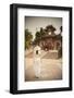 Woman Wearing Ao Dai Dress-Ian Trower-Framed Photographic Print