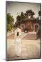 Woman Wearing Ao Dai Dress-Ian Trower-Mounted Photographic Print