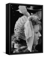 Woman Wearing Bird Decoration in Hair at Dwight D. Eisenhower's Inauguration-Cornell Capa-Framed Stretched Canvas