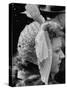 Woman Wearing Bird Decoration in Hair at Dwight D. Eisenhower's Inauguration-Cornell Capa-Stretched Canvas