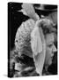 Woman Wearing Bird Decoration in Hair at Dwight D. Eisenhower's Inauguration-Cornell Capa-Stretched Canvas