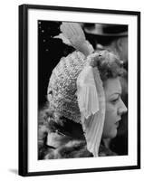 Woman Wearing Bird Decoration in Hair at Dwight D. Eisenhower's Inauguration-Cornell Capa-Framed Photographic Print