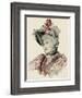 Woman Wearing Bonnet 1896-null-Framed Art Print