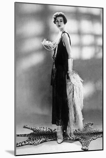 Woman Wearing Chanel Dress, 1928-null-Mounted Photo