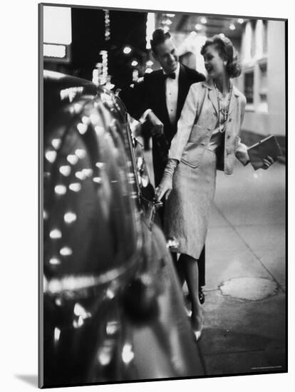 Woman Wearing Daridow Copy of Chanel Evening Suit-Gordon Parks-Mounted Photographic Print