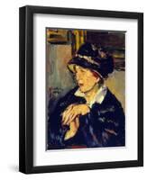 Woman Wearing Dark Hat, 1917-Anton Faistauer-Framed Giclee Print