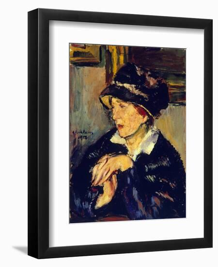 Woman Wearing Dark Hat, 1917-Anton Faistauer-Framed Giclee Print