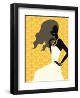 Woman Wearing Dress-null-Framed Giclee Print