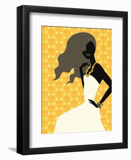 Woman Wearing Dress-null-Framed Giclee Print